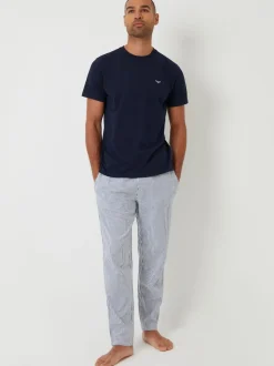 Threadbare Ensemble Pyjama Haut Manches Courtes et Pantalons Rayures