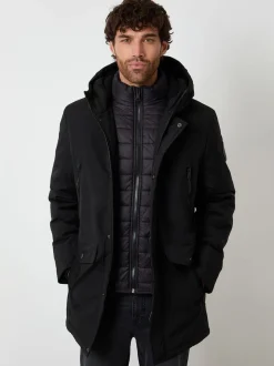 Threadbare Manteau utilitaire long à intérieur fictif