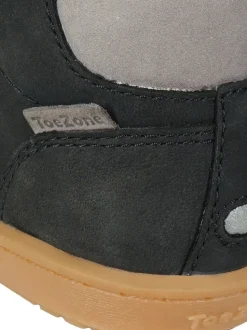 Toezone Grayson Garçons Nubuck Cuir Rip Tape Noir Bottes