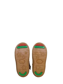 Toezone River Garçons Bottes à soufflet et fermeture éclair en daim et cuir marron