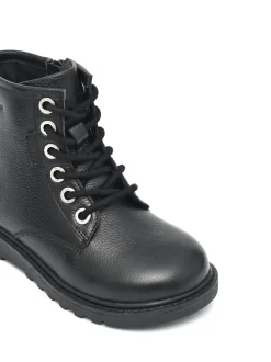 Toezone Storm Garçons Leather Ortholite Ankle Noir Bottes