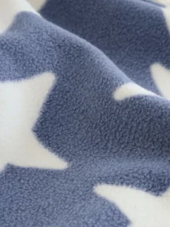 Étoile bleue/blanche - Pyjama simple en polaire confortable (9mois-12ans)