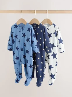 Étoile de marine - Lot de 3 dors-bien bébé à fermeture éclair bidirectionnelle (0-2ans)