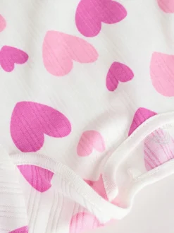 Étoile rose - Lot de 5 bodies à manches longues pour bébé