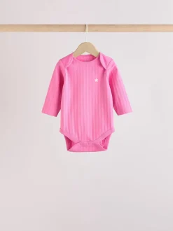 Étoile rose - Lot de 5 bodies à manches longues pour bébé
