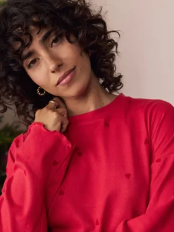 Étoile rouge - Pyjama à manches longues doux cœur