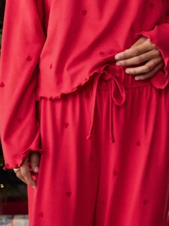 Étoile rouge - Pyjama à manches longues doux cœur