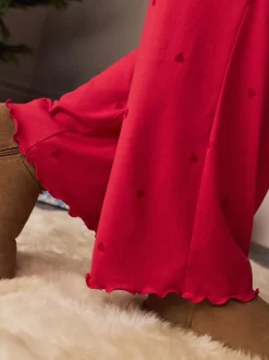 Étoile rouge - Pyjama à manches longues doux cœur