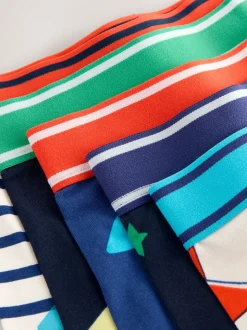 Étoiles et rayures multicolores - Lot de 5 malles à motif junior (1.5-16ans)