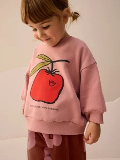 Tomate Rose/Marron - Ensemble Sweat-shirt et jogging Coupe ballon (3mois -7ans)