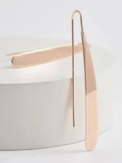 Ton d'or de rose - Boucles d'oreilles traversantes