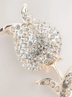 Ton d'or de rose - Broche rose scintillant