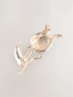 Ton d'or de rose - Broche rose scintillant