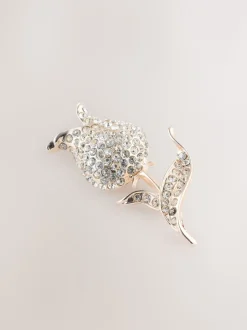 Ton d'or de rose - Broche rose scintillant