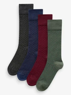 Ton riche à pois - Modal Signature Chaussettes 4 Lot