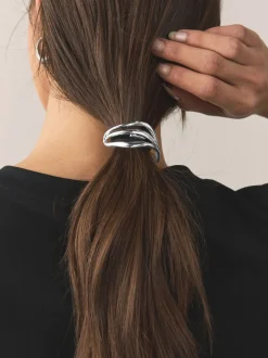 Tonalité argentée - Bobble à cheveux en métal