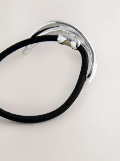 Tonalité argentée - Bobble à cheveux en métal