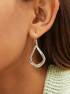 Tonalité argentée - Boucles d'oreilles Tear Drop