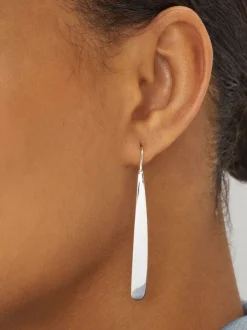 Tonalité argentée - Boucles d'oreilles traversantes