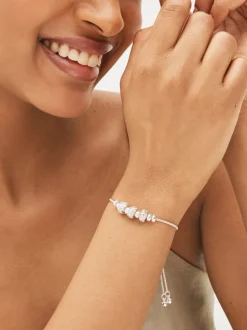 Tonalité argentée - Bracelet pully scintillant avec maïs soufflé perlé