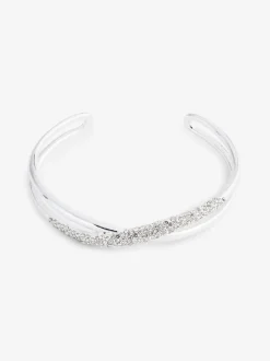 Tonalité argentée - Bracelet manchette Twist Sparkle