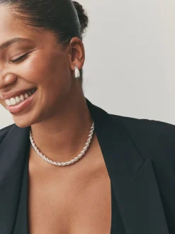 Tonalité argentée - Collier chaîne lisse