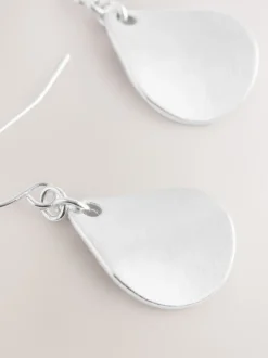 Tonalité argentée - Pendants d'oreilles pétales