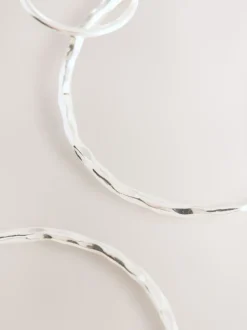 Tonalité argentée - Pendants d'oreilles cercle