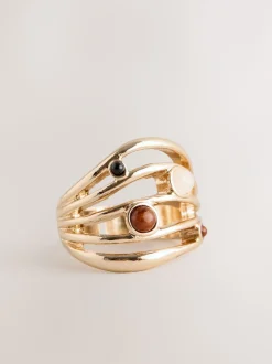 Tonalité d'or - Anneau échelle Grège insert