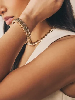 Tonalité d'or - Bracelet extensible à crêtes