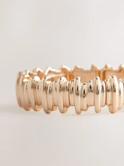 Tonalité d'or - Bracelet extensible à crêtes