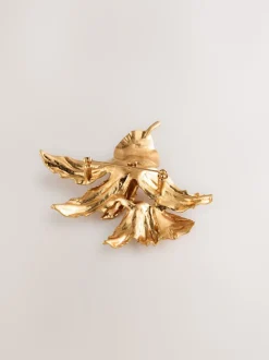 Tonalité d'or - Broche à fleur