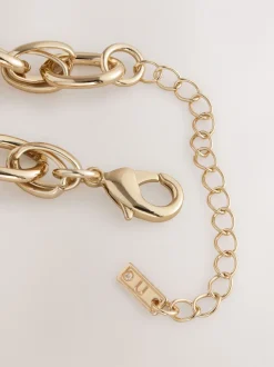 Tonalité d'or - Collier à double maillons et grosse chaîne