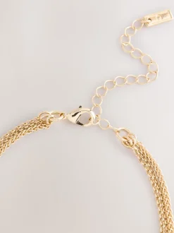 Tonalité d'or - Collier à gouttes superposées avec détails scintillants