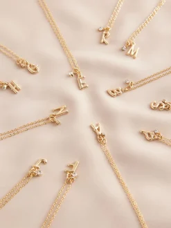 Tonalité d'or - Collier à initiale