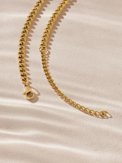 Tonalité d'or - Collier en acier inoxydable avec barre en T