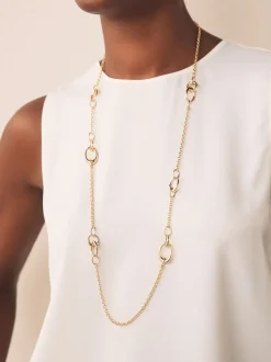 Tonalité d'or - Collier long avec chaîne à maillons