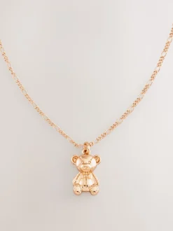 Tonalité d'or - Collier ours en pelote