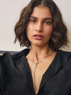 Tonalité d'or - Collier Slinky Chain Y Profile