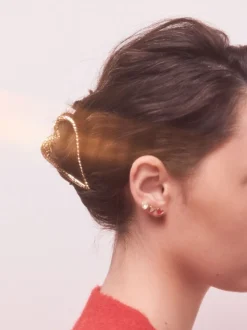 Tonalité d'or - Heart Hair Claw Clip