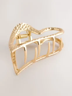 Tonalité d'or - Heart Hair Claw Clip