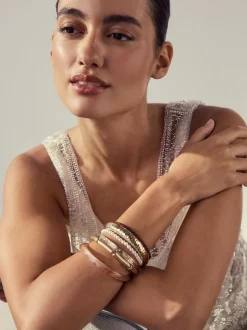 Tonalité d'or - Lot de bracelets mixtes