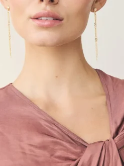 Tonalité d'or - Pendants d'oreilles scintillants