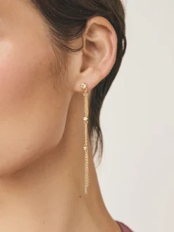 Tonalité d'or - Pendants d'oreilles scintillants