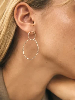 Tonalité d'or - Pendants d'oreilles cercle