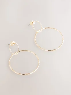 Tonalité d'or - Pendants d'oreilles cercle