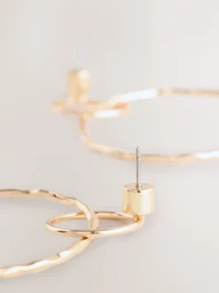 Tonalité d'or - Pendants d'oreilles cercle