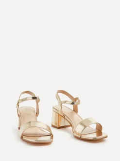 Tonalité d'or - Sandales Linzi Darcie à talons bas et épais