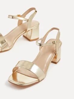 Tonalité d'or - Sandales Linzi Darcie à talons bas et épais