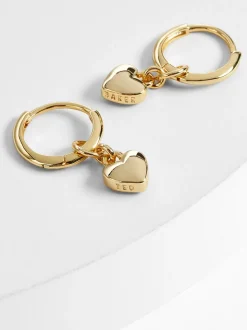 Tonalité d'or - Ted Baker HARRYE : Boucles d’oreilles Tiny Heart Huggie